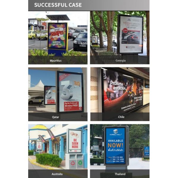 55 inch waterproof and lightning protection outdoor lcd screen with garbage bin
