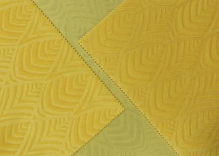 210GSM Soft 100% Polyester Embossed Pattern Micro Velvet Fabric For Home Textile - Yellow