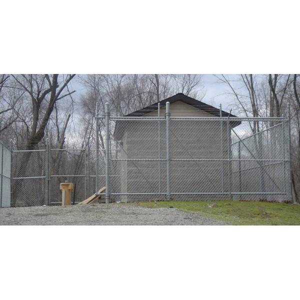 1.2 oz/ft2 (366 g/m2) chain link fence 	vinyl coated chain link fence