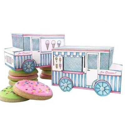 Embalagem doce da cookie da caixa do papel da forma da casa com impressão personalizada