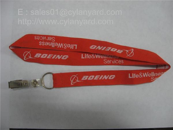 Custom made woven lanyards, low cost woven neck ribbons factory from China