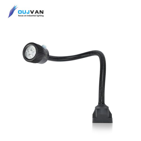 OUVJAN F3 Flexible Gooseneck LED Machine Tool Light IP67 Waterproof Dustproof 5W 400Lm 30° Beam Angle CRI>80 Aluminum Body 50000H Lifespan AC/DC12V 24V AC220V Optional