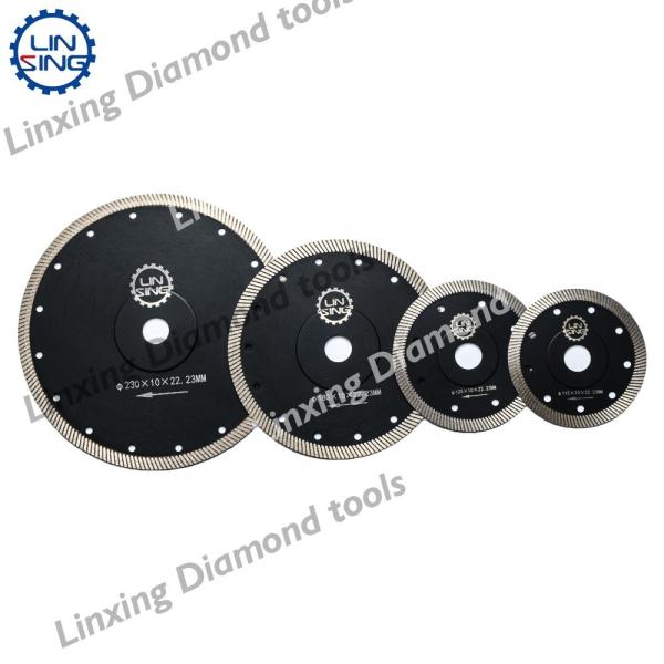 Disco de corte de diamante de 230 mm Ferramentas de corte fino Turbo segmentadas lâmina de serra de diamante 4' 5' 7