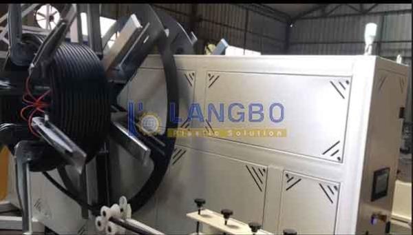 Large Diameter Pipe Rewinding Machine PE Coiler For Plastic Extruder Line