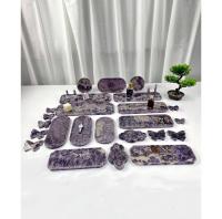 Brazil Amethyst Marble Tray Versatile Marble Table Tray Sturdy Easy To Clean
