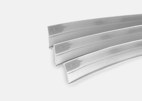 Advertising Silver Color Band Extrusion Profiles 2cm Width Plastic Trim Cap