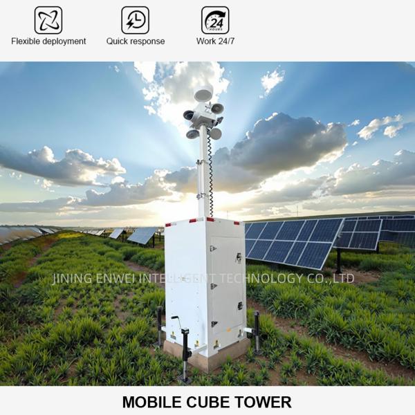 Rugged Waterproof Design Cube Surveillance Tower For Harsh Environments