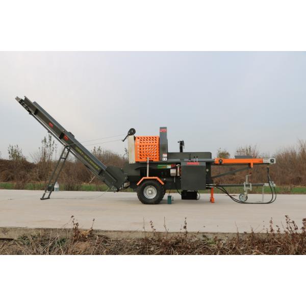 El procesamiento de leña se hace fácil con este divisor de leña de gasolina