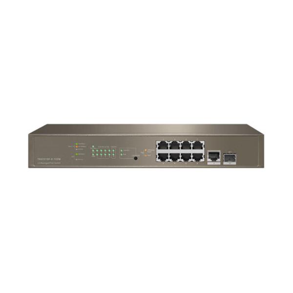 TEG5310P-8-150W 10/100Mbps 16 Ports L3 Managed PoE Switch Switcher 13 Inches SFP Gigabit Switch for Your Requirements