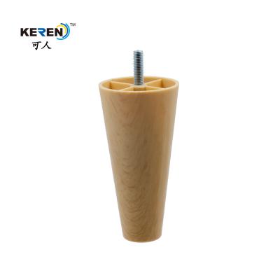 KR-P0403 4.7 Inch Plastic Furniture Feet , Oka Wood Reliable Tapered Cabinet Legs