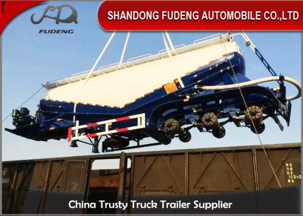 40M3 Bulk Cement Tanker Trailer 3 Axles With Air Compressor And Diesel Engine
