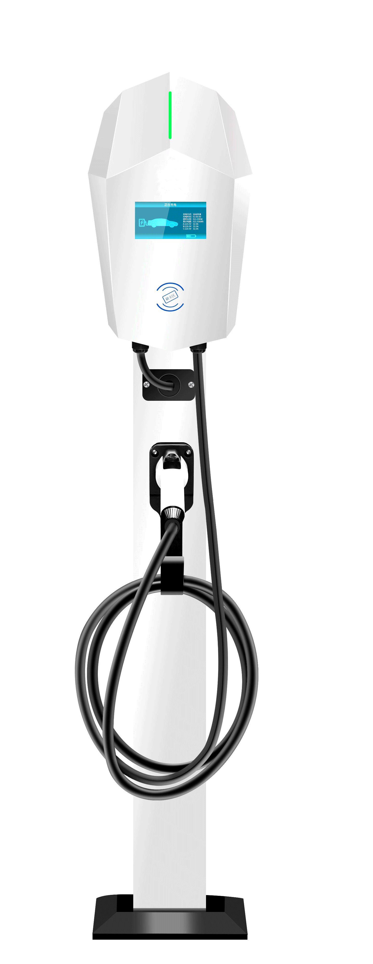 ABS PC Flame Retardant Portable AC Charger Evse Travel Charger Output Current 16A 32A Optional Temperature Minus 30 Celsius To 50 Celsius