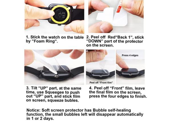 Apple Watch Ultra Screen Protector 49mm Soft Flexible TPU Anti Scratch Self Healing
