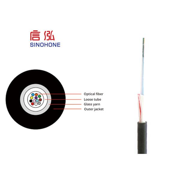 Unitube Central Structure Bulk Outdoor Fiber Optic Cable , 12 Core Fiber Cable