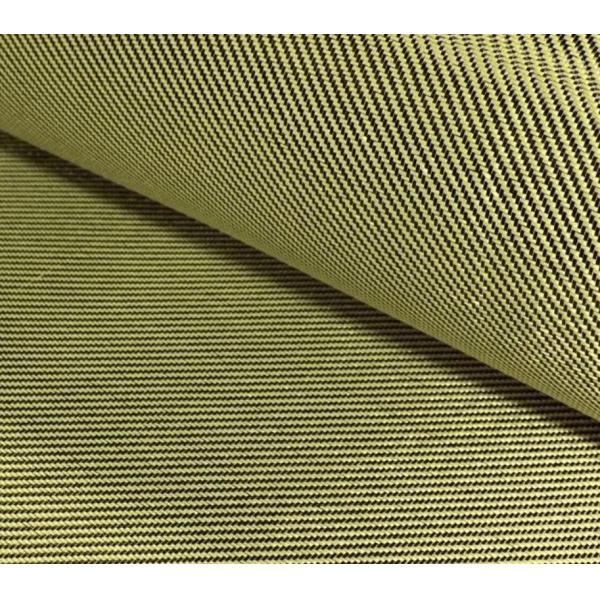 Orange Blue Hybrid Carbon Kevlar Fabric , 200GSM Aramid Carbon Mixed Cloth