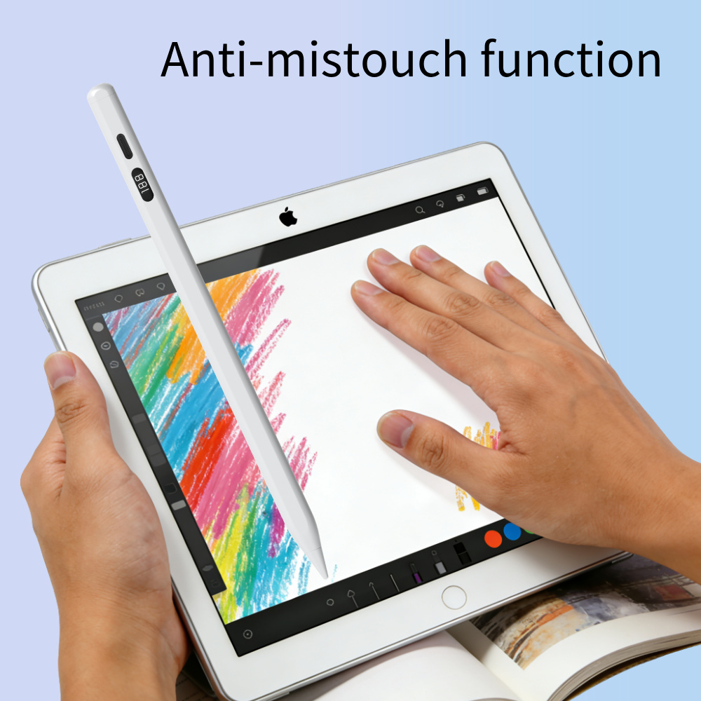 White/Black/Pink/Blue/Red/Purple/Green/Yellow Active Capacitive Magnetic Attraction Tilt Angle Sensing Palm Rejection Stylus Pen