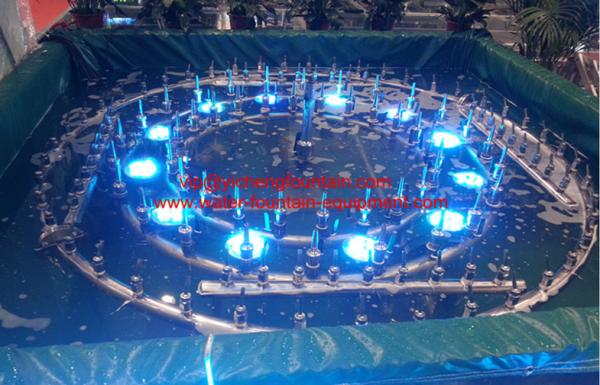 Diameter 2 Meters SS 304 Water Fountain Equipment With Music Controller OEM