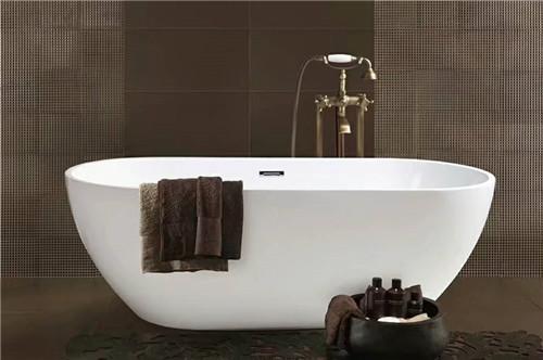 Simple Modern Acrylic Massage Bathtub / Small Stand Alone Tub Excellent Heat Retention