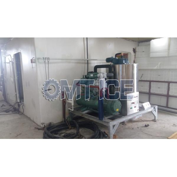 Máquina de hielo de agua salada de 5 toneladas, refrigeración automática por agua para barcos pesqueros