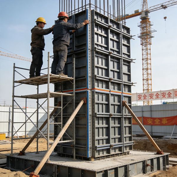 Purpose Built Housing Q235B Steel Structure Column Color Customization