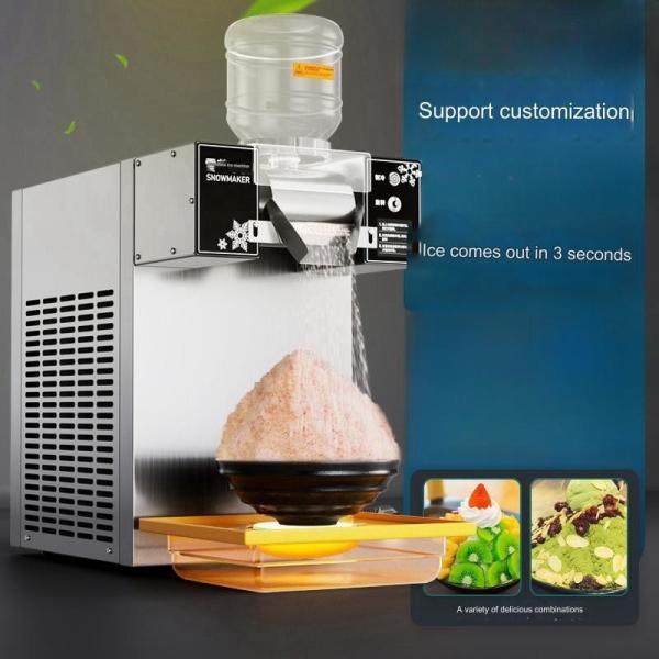 220V Stainless Steel Body Milk Snowflake Machine for Easy Cleaning Bingsu Ice Shaver