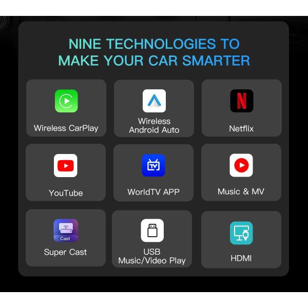 ABS PC беспроводный адаптер CarPlay для Toyota Mazda Volkswagen Peugeot Skoda KIA Android