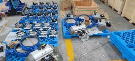 Double Effect Pneumatic Rotary Actuator Control Butterfly Valve