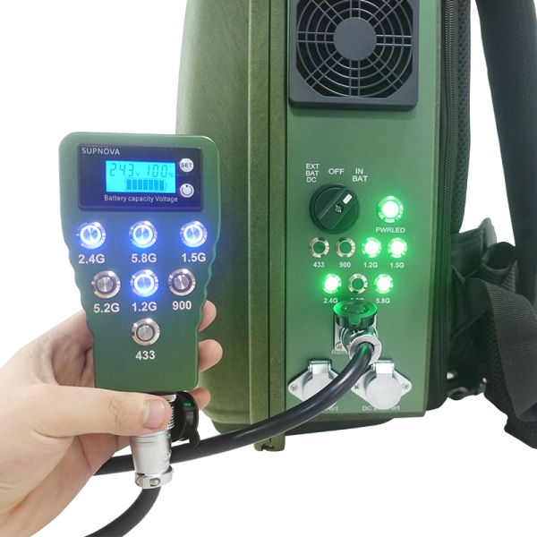 TX-BF05 Long Range Portable Man pack Drone Signal Jammer omnidirectional 5 bands Full-Band Coverage