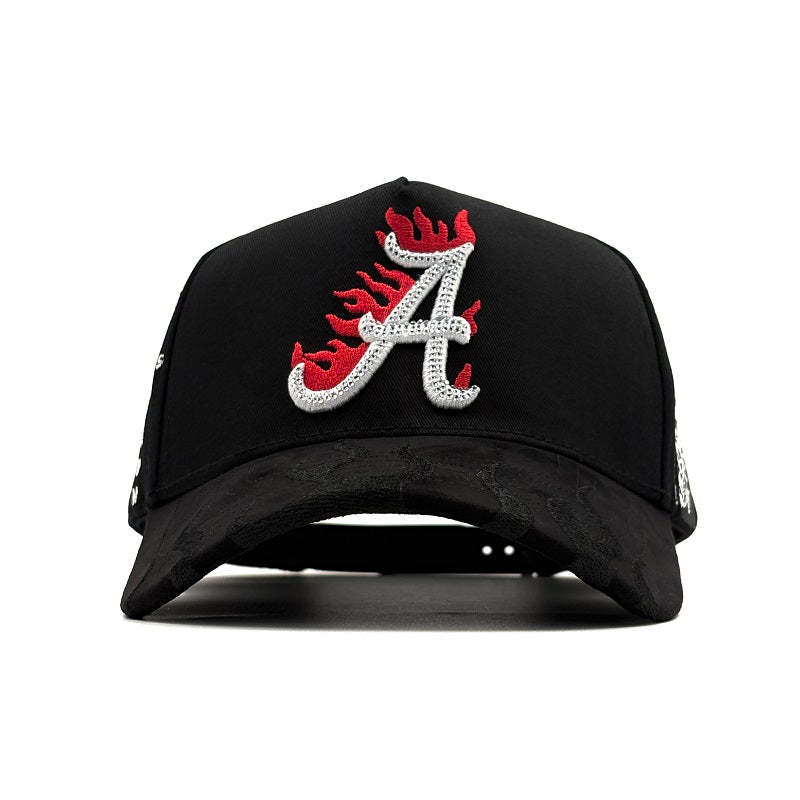Streetwear Dad Hats Patron Rhinestone Flame Letter A Skeleton Skull Multi embroidered Y2K Curved Brim Trucker