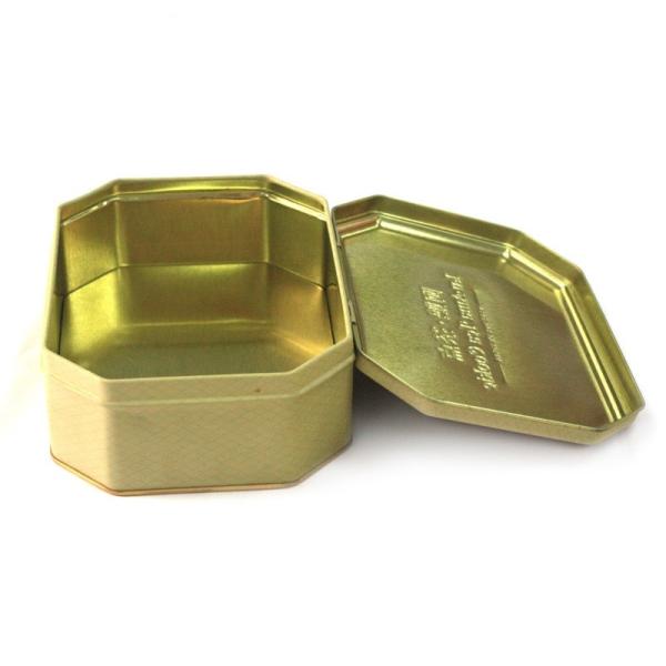 Antique octagonal tea cookie metal tins wholesale