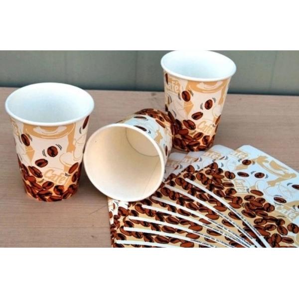 Coffee Paper Cup Production Machine Mitsubishi PLC With Auto Lubrication