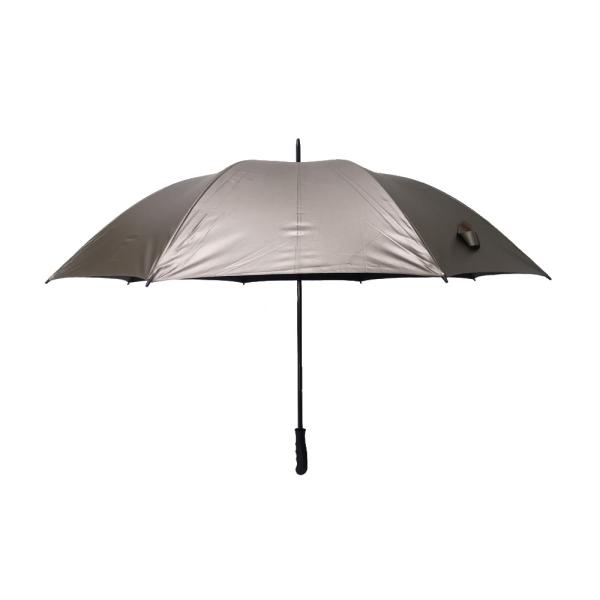 30 Inch Double Ribs Manual Umbrella Rubber Coating Handle Gold Coating Canopy