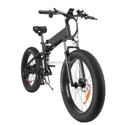 Folding 750Watt Fat Tire Electric Mountain Bike Snow Electric Bicycles