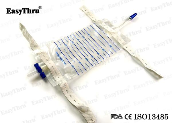 ISO13485 750ML Saco de cateter de urina, Sacos de pernas descartáveis para bebés