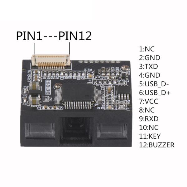 Embedded 1D Barcode Qr Code Scanner Module CCD USB TTL RS232 Interface