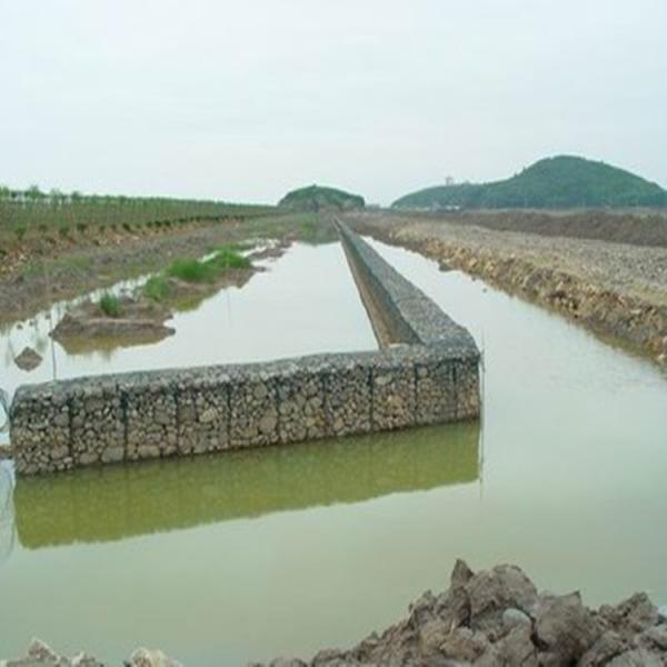 Корзина утеса коробки 80X100Mm Gabion ячеистой сети 2X1X1M Gabion для проекта регулирования паводковых вод