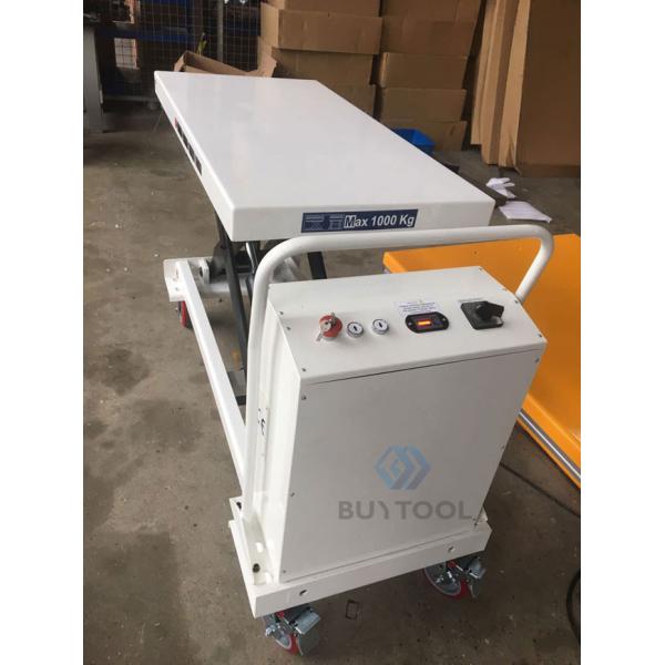 Hydraulic Mobile Electric Lift Table 750kg 1653lbs Capacity   916x610mm