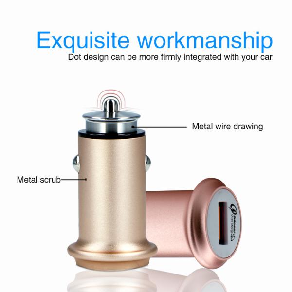 FQC08 Qualcomm quick charge 3.0 car usb charger, universal car charger for phones, top selling car usb charger