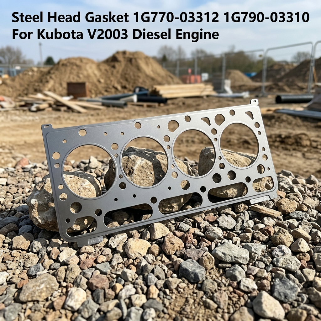 Excavator Diesel Engine Steel Cylinder Head Gasket V2003 V2203 V2403 OE 1G770-03312 1G77003312 for Kubota Equipment
