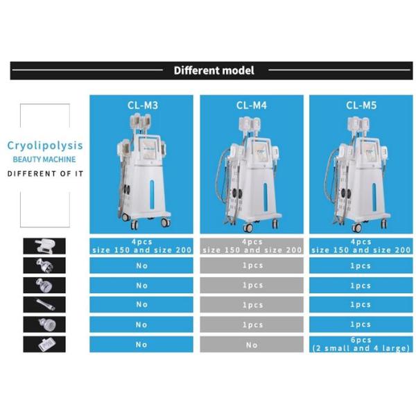 4 Cryo Handles Body Slimming Machine , Vertical Type Weight Reduction Equipment