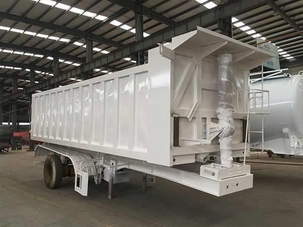 Low Flat Tipper Semi Trailer 1 Axles 60 Tons Semi Tipper Truck