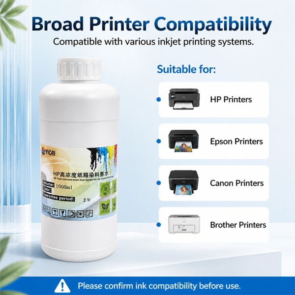 Premium Dye Ink for Inkjet Printers with Brilliant Color Reproduction, Fast Drying Formula, and Reduced Nozzle Clogging