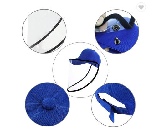 Removable Disposable Face Shield Protective Face Shield Anti Virus Face Mask With Cap