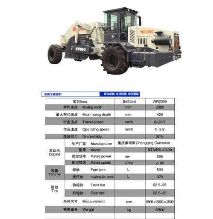 Multifunctional Road Maintenance Machinery Road Paving Machinery 2300/2400/2500mm
