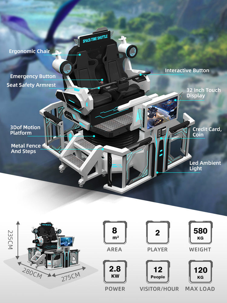 360 Vr Ротационный роликовый горки Fly 9d Симулятор кинотеатра Двухместные Игровые площадки