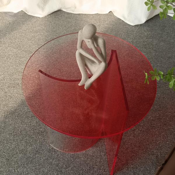 Custom Color Acrylic Coffee Table Plexiglass End Table Modern Aesthetic Design