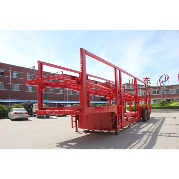2/3axle 6/8/10/12 Hydraulic/Screw Lifting SUV/Car Carrier Semi Trailer Hauler with Jump Board Truck Trailer Price