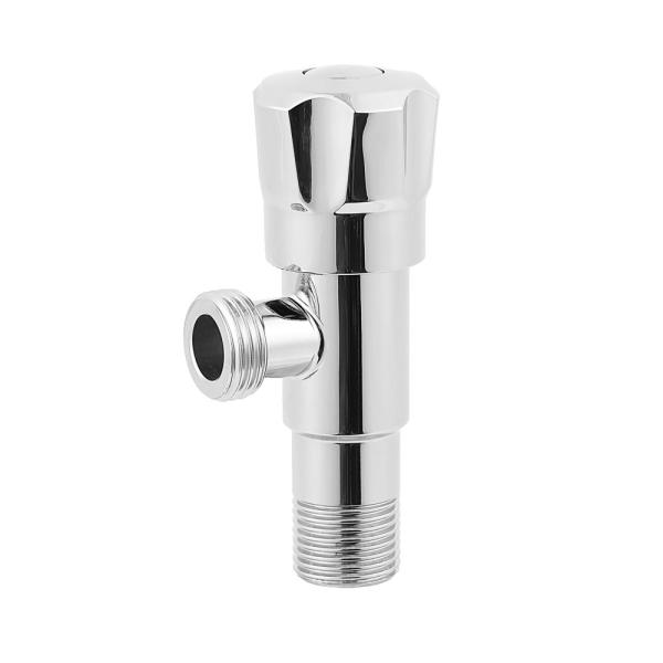 Kitchen Bathroom SS201 Plating Angle Valve 1 2 X 1 2 Ceramic Cartridge