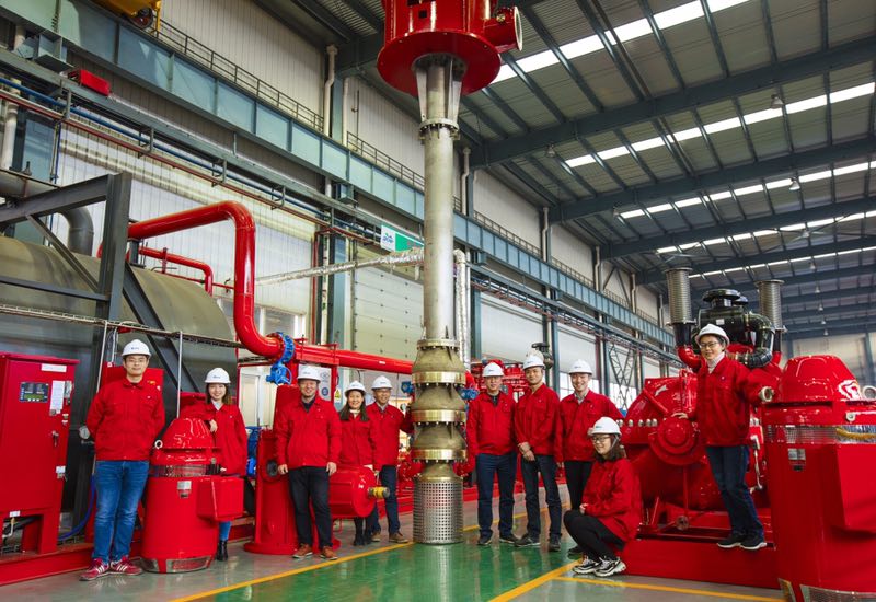 NFPA20 Погружаемый вертикальный турбинный пожарный насос 1000 GPM для пожаротушения UL производители вертикальных турбинных насосов