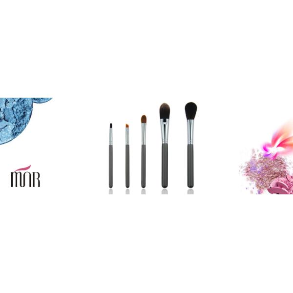 Eco-friendly Wood Handle Beauty Professional Cosmetic Brush Set With Leather Case